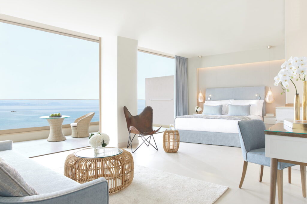 Panorama Junior Suite with Private Garden Sea View, Ikos Dassia, Corfu