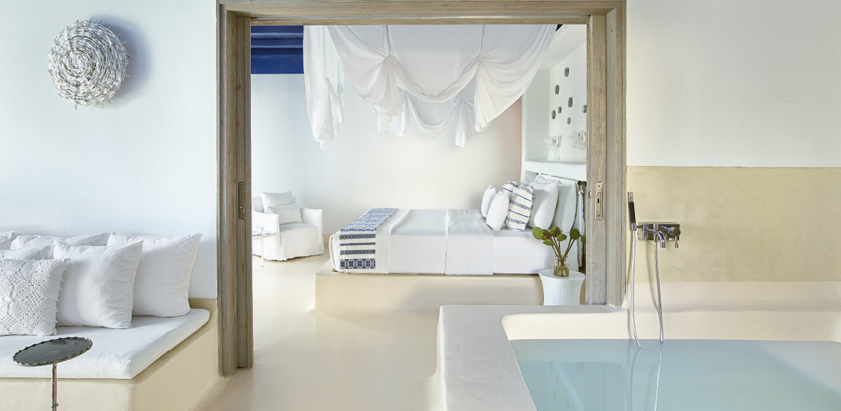 Endless Blu Waterfront with Private Heated Pool, Mykonos Blu Grecotel Boutique Resort, Mykonos