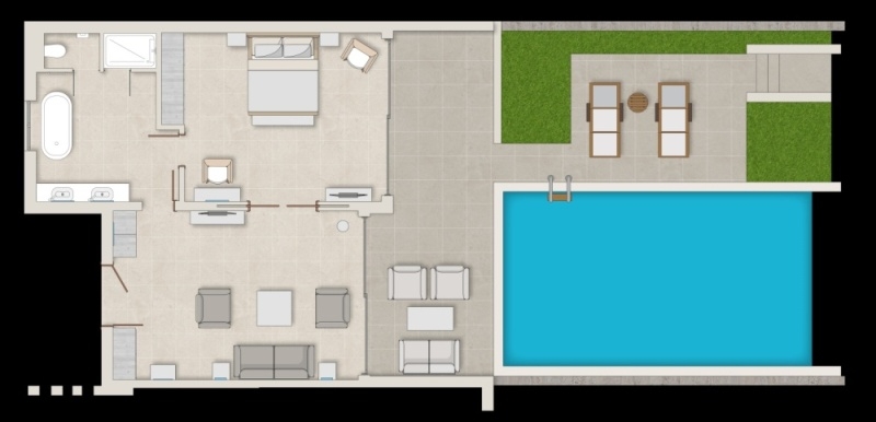 Deluxe One Bedroom Bungalow Suite Private Pool Sea View, Ikos Aria, Kos