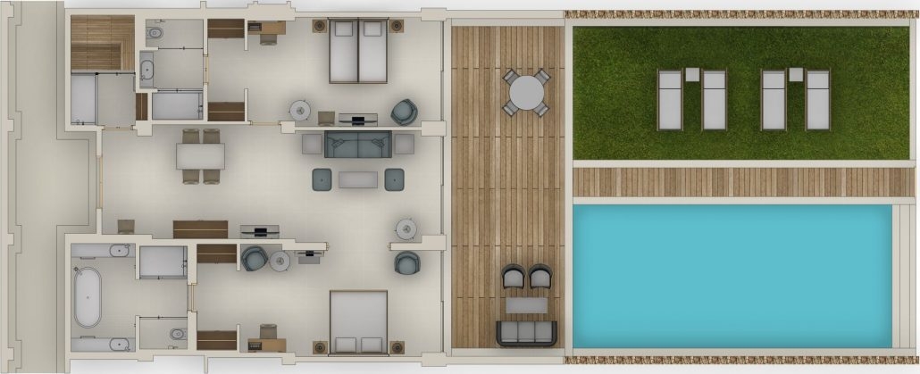 Deluxe Two Bedroom Suite Private Pool Beachfront, Ikos Dassia, Corfu