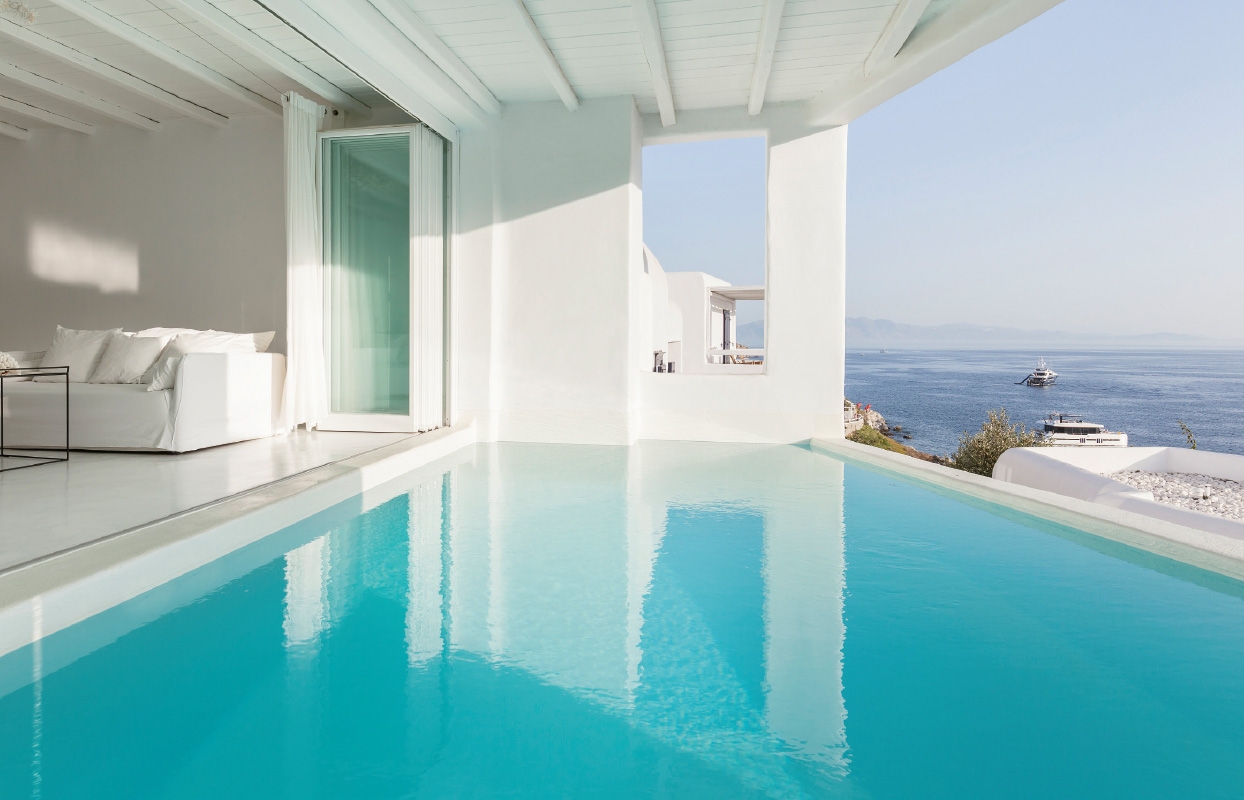 Royal Blue Mansion with Private Heated Pool, Mykonos Blu Grecotel Boutique Resort, Mykonos