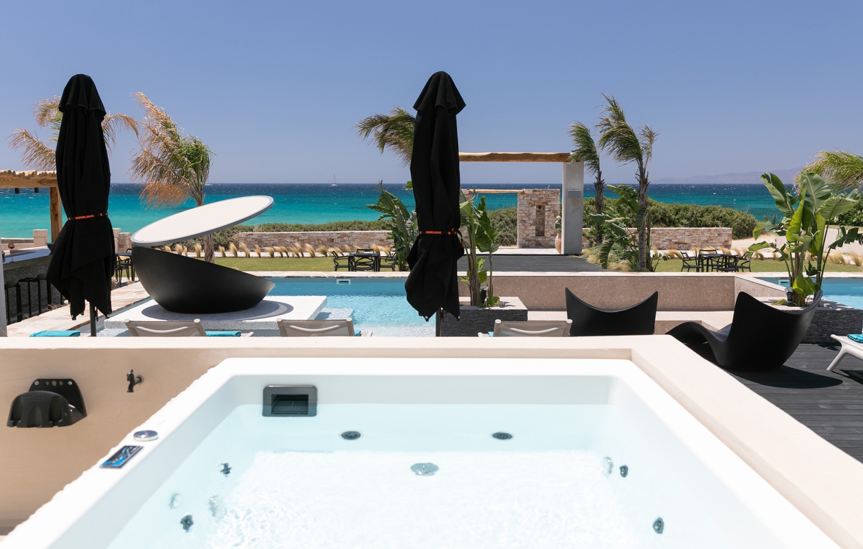 Superior Sea View Two Room Residence with Outdoor Hot Tub, Eden Beachfront Residences & Suites, Naxos
